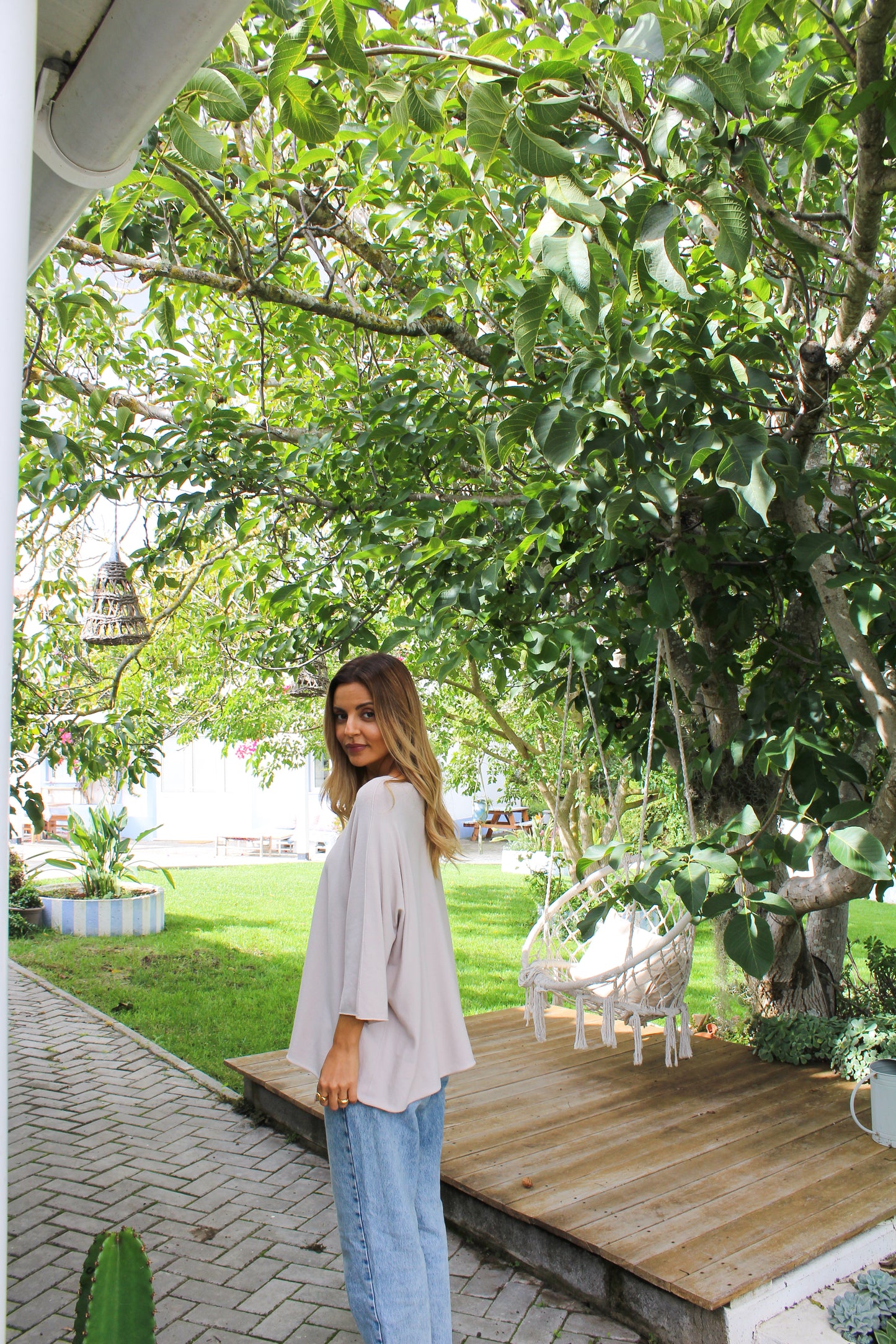 Camisola malhinha - cru