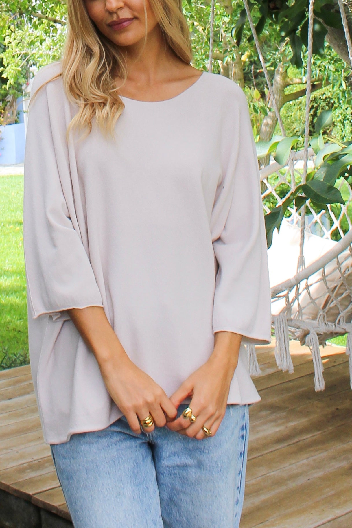 Camisola malhinha - cru