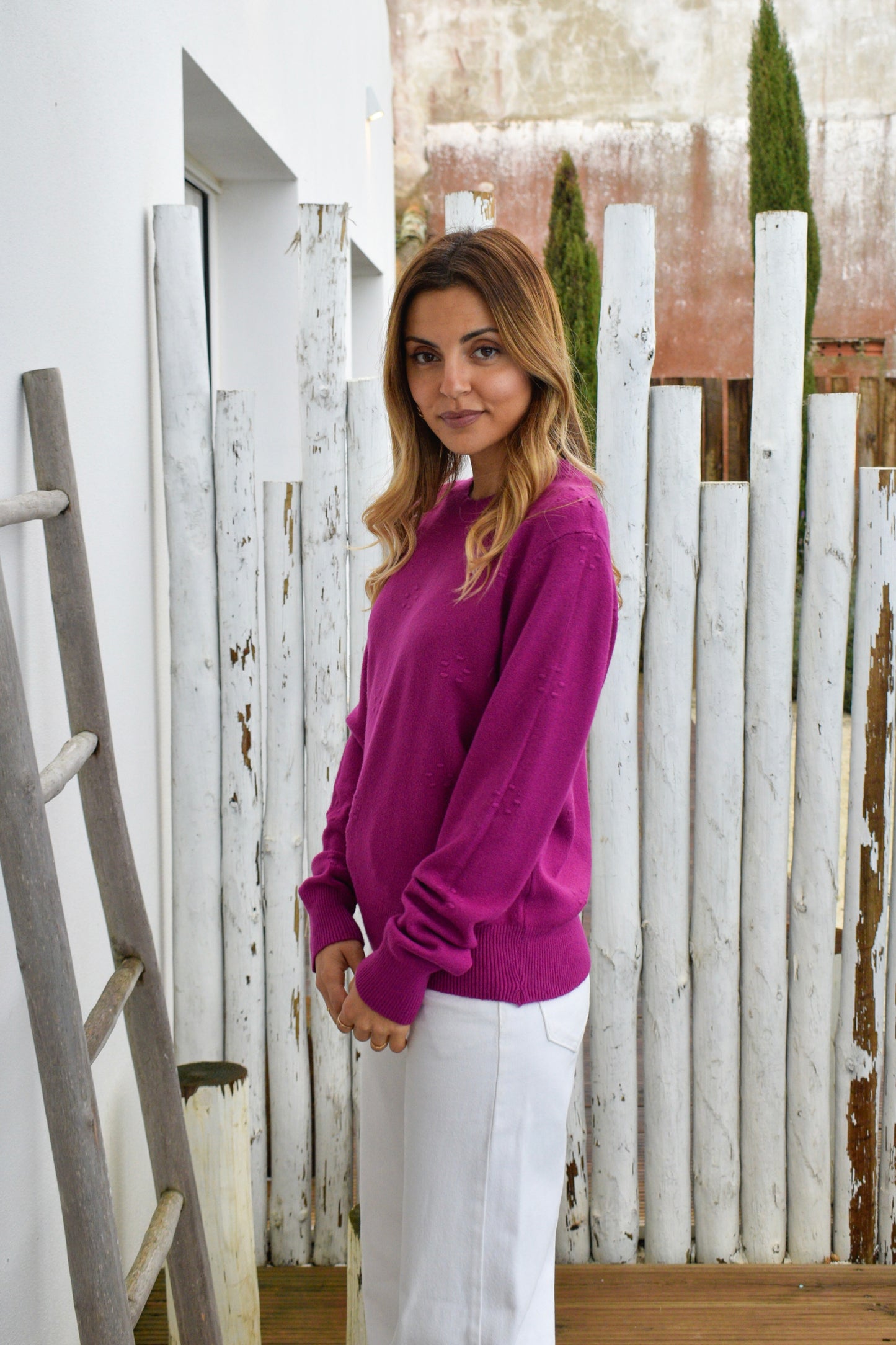 Camisola de malha - rosa