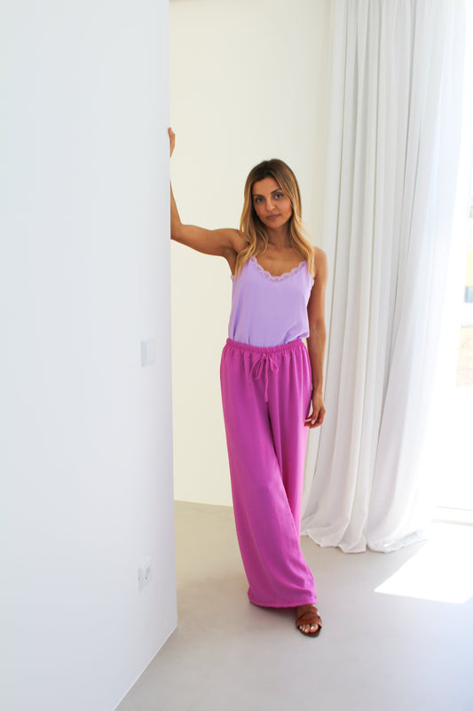 Top estilo lingerie - lavanda
