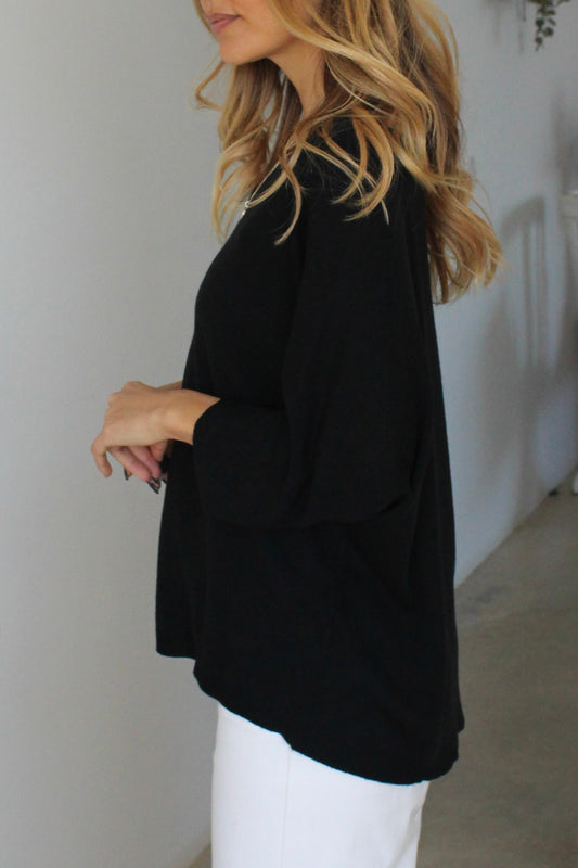 Camisola malhinha - preto