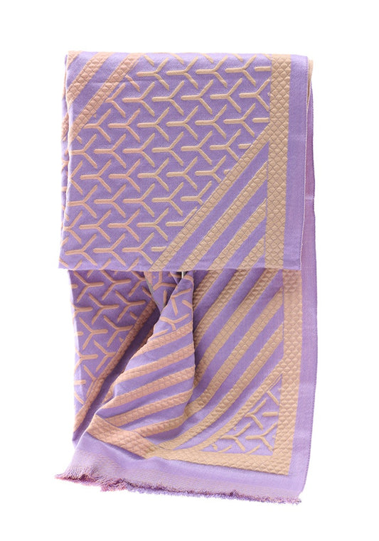 Echarpe estampado geométrico - lavanda